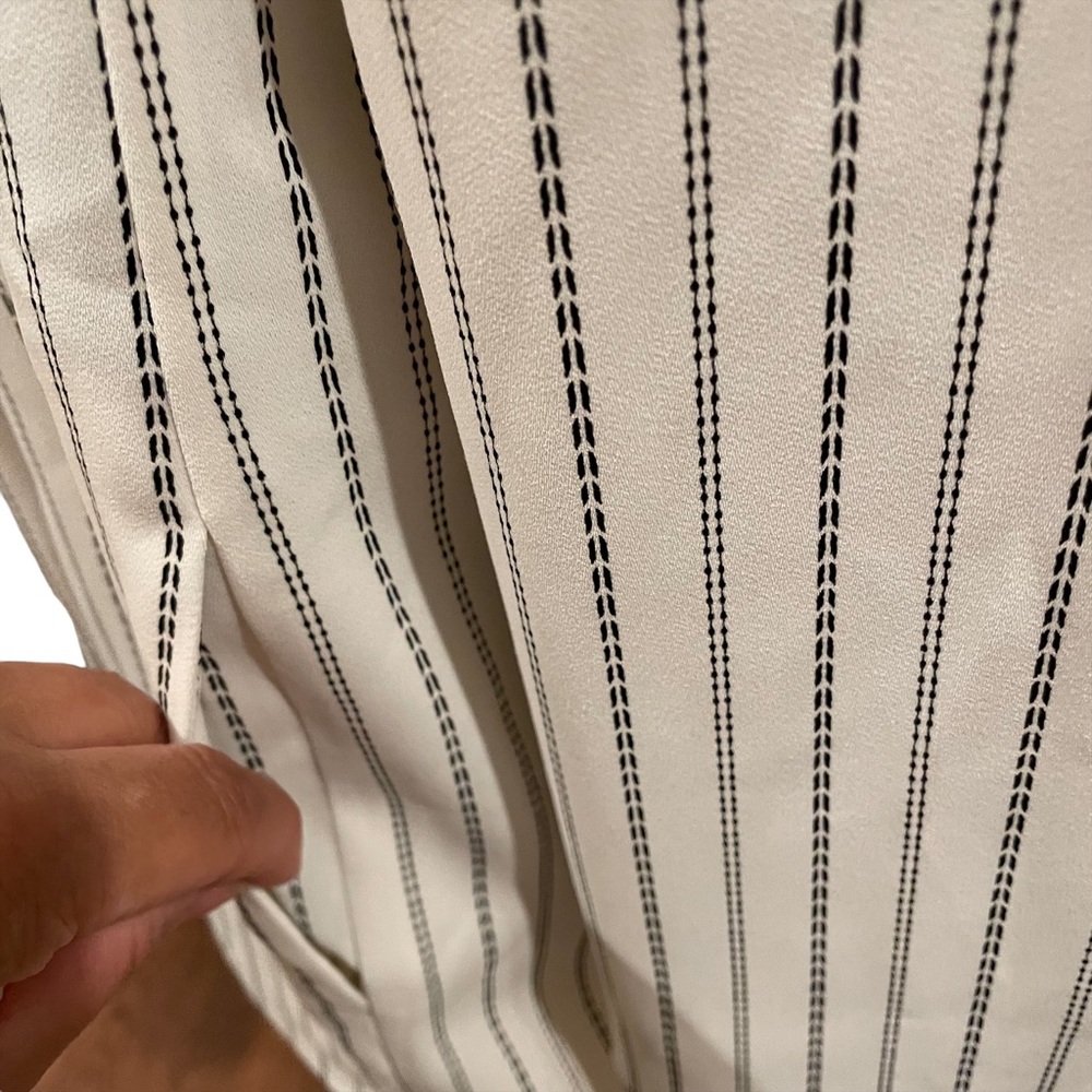 Chico's Cream and Black Striped Blazer - Picture 4 of 10